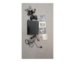 PlayStation 3 Slim Bundle (Black) + Controller, Cables & 4 Games
