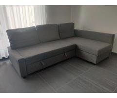 Ikea sofa cum bed three seater ( L shape )with storage