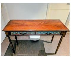 Vintage Wooden Console Table with Decorative Drawers